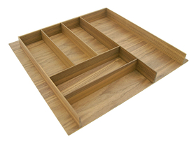 Картинка Деревянный лоток WOODLINE для столовых приборов, ширина фасада 600 мм, 482x472х49 мм, дуб