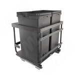 Превью картинка Vibo KOMBI 2.0 M60W Система сортировки и хранения, 2 емкости (47л+47л), креп. фасада, полн.выдв., плавн.закр., направл. Nova Pro, без крышек (KOMBI2GME602ASCGM) #1