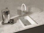Превью картинка Смеситель для кухни Rivelato Orta U-обр. D-35мм Белый 101/хром #3