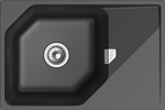 Превью картинка Гранитная мойка Rivelato LOCUS 75 1-чаш 750*500 Антрацит 501 #1