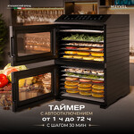 Превью картинка Сушилка для овощей и фруктов Дегидратор Meyvel MDH15-1P2 (Black) #25
