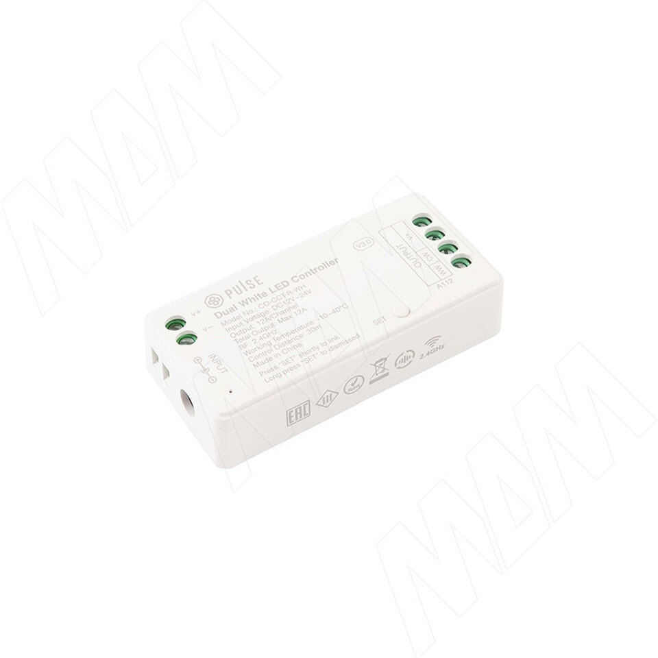 Фото PULSE СМАРТ,  Контроллер для CCT лент, 2.4 ГГц, SMART (CO-CCT-R-WH)