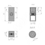 Превью картинка PULSE CUBO Соединитель перпендикулярный 2-х труб, черный (CN2535BL) #3