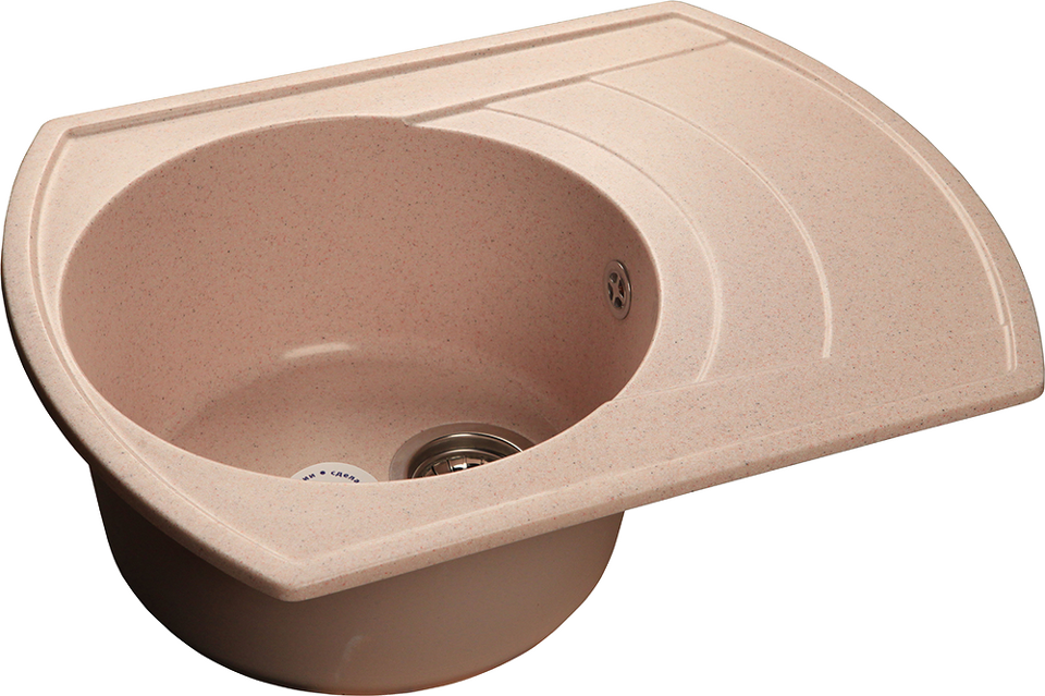 Фото Мраморная мойка GranFest RONDO 650L Светло-розовый