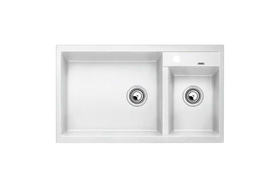 Фото Гранитная мойка Blanсo METRA 9 SILGRANIT PuraDur (чаша слева) белый