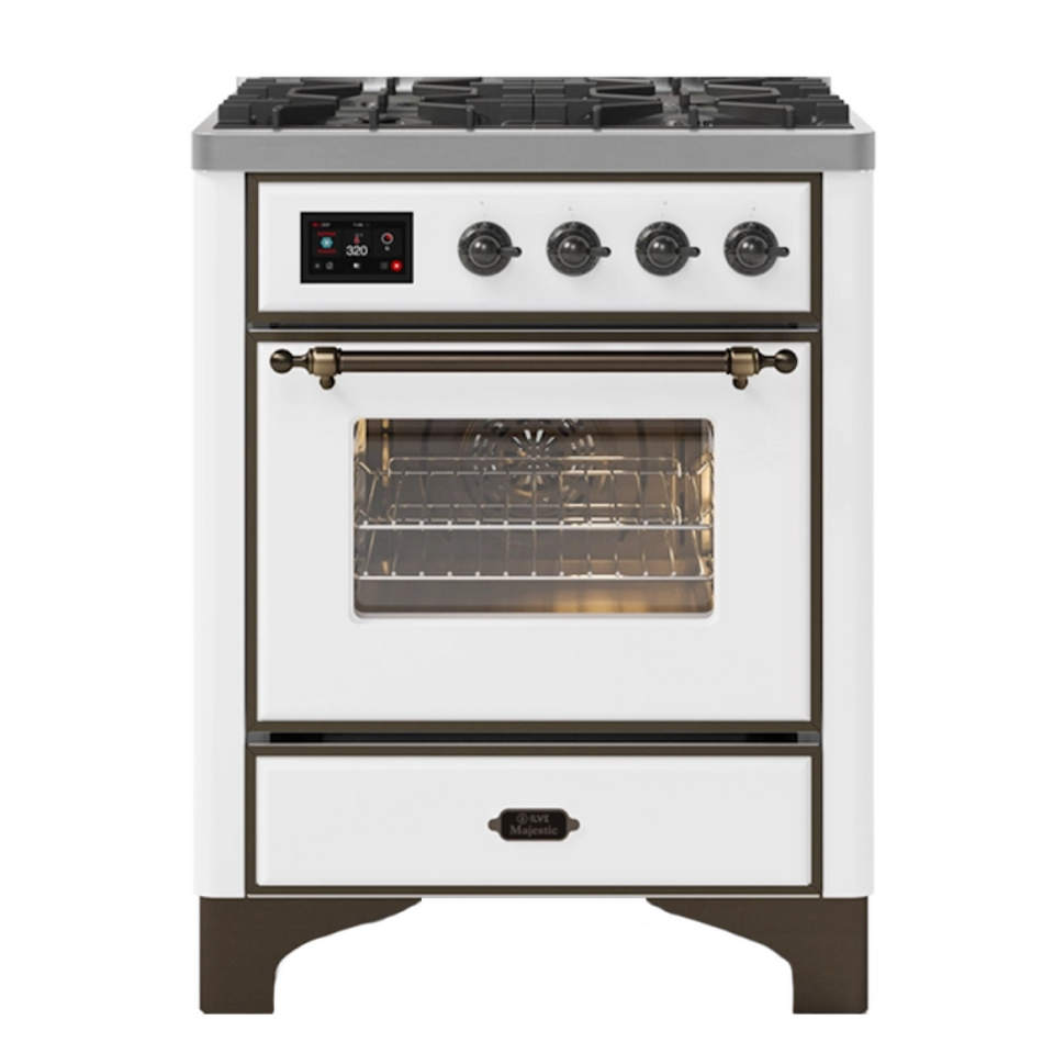 Фото Центр варочный ILVE M07DNE3/WHB белый (фурн. бронза)