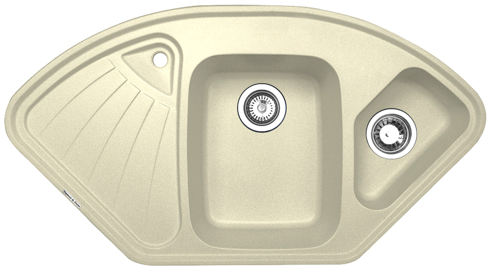 Фото Гранитная мойка Zigmund & Shtain ECKIG 1000.2 Молодое шампанское