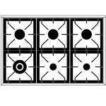 Превью картинка Центр варочный ILVE P096DQNE3/MGP матовый графит (фурн. медь) #2