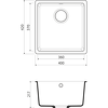 Превью картинка Гранитная мойка Omoikiri Kata 40-U-BL Artgranit/черный #2