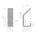 Превью картинка PULSE ЛАНФОРД Крючок двухрожковый белый матовый, LANFORD (HK.41.WTM) #4
