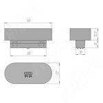 Превью картинка PULSE ТРЭК Разъем USB Type-C, модуль, 24 В, 10 Вт, антрацит, TRACK (TK24-INT-USBC-AN) #3
