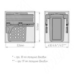 Превью картинка PULSE HAMPER LM45 Корзина для белья выдвижная, 1 емкость (48л), напр.полн.выдв., плавн.закр., креп.фасада, цвет белый (LHM451-48WT) #7