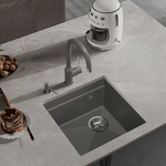 Превью картинка Гранитная мойка Rivelato LINO 454-R 1-чаш 450*440 Серый 803 #3