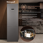 Превью картинка Холодильник с нижней морозилкой Weissgauff WRK 2010 D Inverter NoFrost Dark Grey Soft Close #3