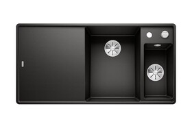 Картинка Blanсo AXIA III 6 S-F SILGRANIT черный чаша справа, доска стекло c кл.-авт. InFino