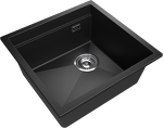 Превью картинка Гранитная мойка Rivelato LINO 454-R 1-чаш 450*440 antracite #2