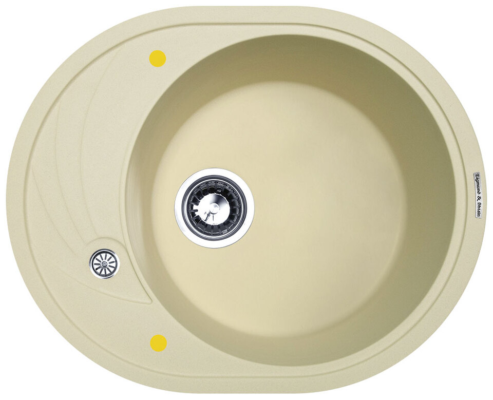 Фото Гранитная мойка Zigmund & Shtain KREIS OV 575 Молодое шампанское