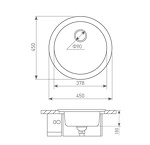 Превью картинка Металлическая мойка Zigmund & Shtain KREIS 435.6 Сатин #3
