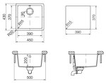 Превью картинка Гранитная мойка SCHOCK QUADRO 50U CRISTALITE #2