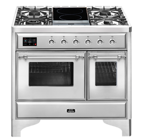 Картинка ILVE MD10IDNE3/SSC нержавеющая сталь (фурн. хром)