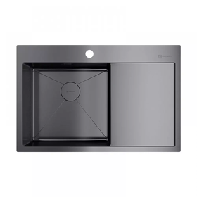 Картинка Omoikiri Akisame 78-L-GM нерж. сталь/вороненая сталь