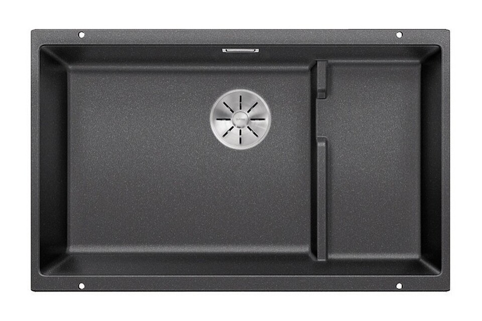 Фото Гранитная мойка Blanсo SUBLINE 700-U Level SILGRANIT PuraDur антрацит с отв.арм. InFino