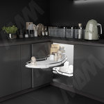 Превью картинка Vibo FLY MOON 3.0 GALAXY BC, механизм угловой пов., 2 полки, эллипт. прут., противоск. покр., с доводчиком, белый+хром, правый (FLY3STM245DXM2POR120ASBC) #3
