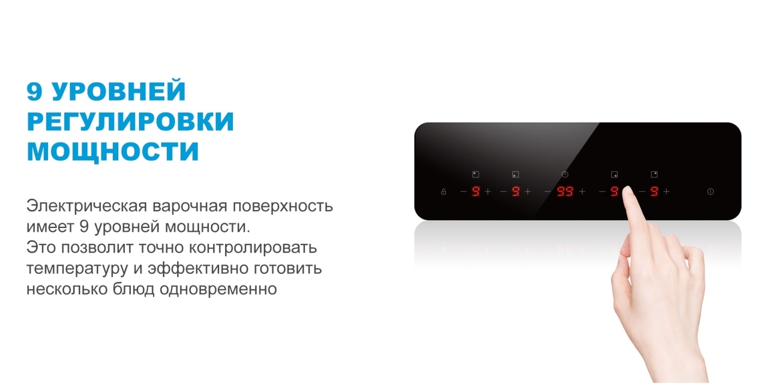 Преимущества Электрическая варочная панель Midea MCH64107F