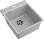 Превью картинка Мраморная мойка GranFest LEVEL 420 Серый #2