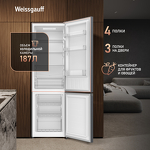 Превью картинка Холодильник с нижней морозилкой Weissgauff WRK 1760 LowFrost Dark Grey #2