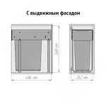 Превью картинка PULSE EASYBOX F30 Корзина встраиваемая для мусора выдвижная с доводчиком и крышкой-полкой, объём 30 (1x30) л, цвет тёмно-серый (EMB301-30DG) #4