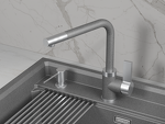 Превью картинка Смеситель для кухни GRANULA 5504, ГРАФИТ #1