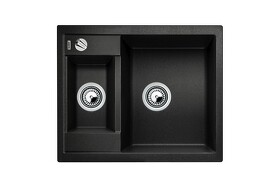 Картинка Blanсo METRA 6 SILGRANIT PuraDur черный с клапаном-автоматом