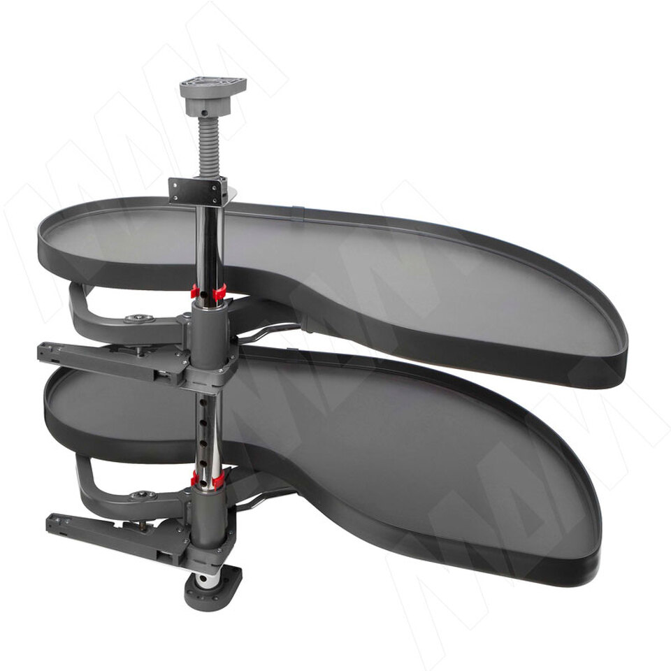 Фото Vibo FLY MOON 3.0 LAMINA, механизм угловой пов., 2 полки, сплошной борт, с доводчиком, графит, правый (FLY3STM2DXVGFSE1)