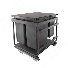 Картинка Vibo KOMBI 2.0 M60W Система сортировки и хранения, 4 емкости (20л+20л+10л+10л), креп. фасада, полн.выдв., плавн.закр., направл. Nova Pro, крышка-полка (KOMBI2GME604SCGMRF)