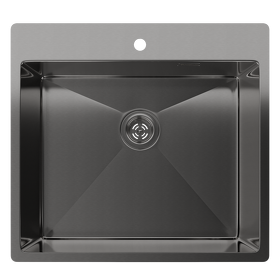 Картинка Rivelato RINOX 4450 PVD black нерж.сталь 1 чаша 440*500*200 мм