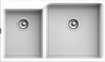 Превью картинка Гранитная мойка Rivelato AXEL 90D 2-чаши 870*520мм Белый 101 #1