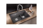 Превью картинка Гранитная мойка Blanсo PLEON 6 Split SILGRANIT PuraDur черный #1