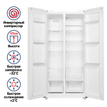 Превью картинка  Холодильник side by side Maunfeld MFF177NFWE #2