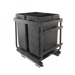 Превью картинка Vibo KOMBI 2.0 M45W Система сортировки и хранения, 2 емкости (30л+30л), креп. фасада, полн.выдв., плавн.закр., направл. Nova Pro, без крышек. (KOMBI2GME452SCGM) #1