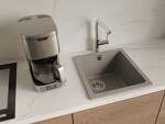 Превью картинка Гранитная мойка Rivelato BERKANA 35 подст.монтаж 1-чаш 415*455 Серый 803 #3