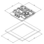 Превью картинка Газовая варочная панель Weissgauff HG 430 BGV #6