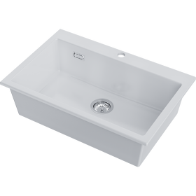Картинка Omoikiri Omishima 76-WH Glossy Natceramic/белый глянцевый