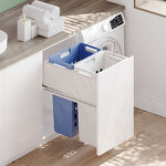 Превью картинка PULSE HAMPER LM45 Корзина для белья выдвижная, 2 емкости (35л+35л), напр.полн.выдв., плавн.закр., цвет белый (LHM452-70WT) #6