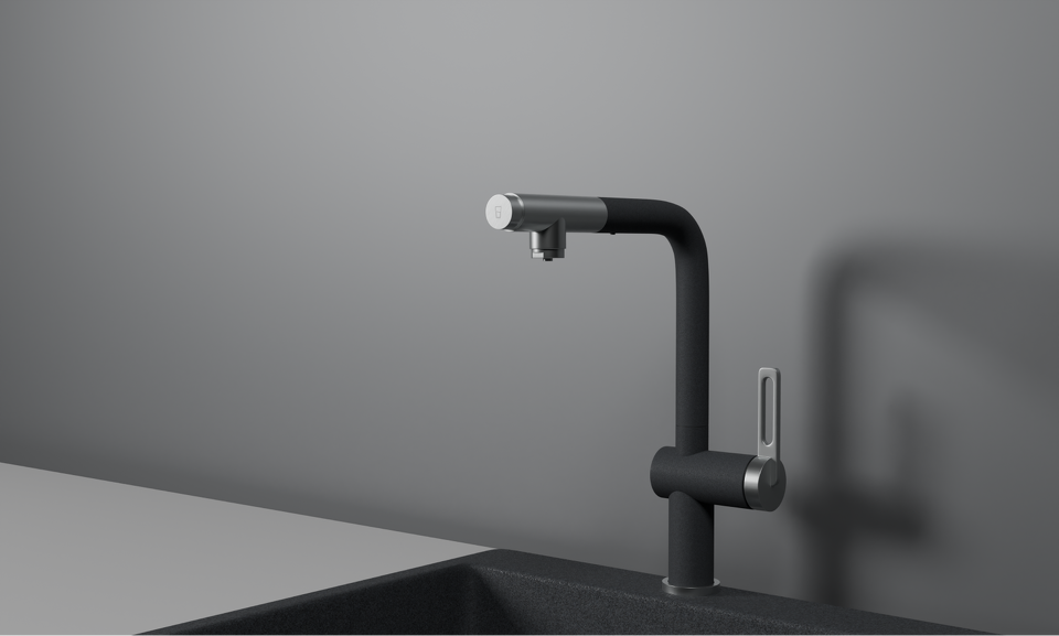 Фото Смеситель для кухни GRANULA 8169, ГРАФИТ