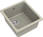 Превью картинка Кварцевая мойка Rivelato BERKANA 35 подст.монтаж 1-чаш 415*455 topazio #2