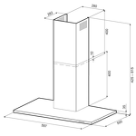 Превью картинка Т-образная вытяжка  KRONA JOANNA 600 black PB #14
