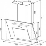 Превью картинка Наклонная вытяжка KRONA FIONA 600 BLACK PB #6