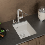 Превью картинка Гранитная мойка Rivelato LINO 354 1-чаш 350*440 Белый 101 #3