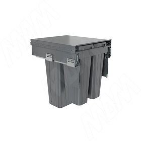 Картинка PULSE PROBOX LT F45 Система сортировки и хранения, 3 емкости (2x9+1x27), креп. фасада, полн.выдв., плавн.закр., цвет графит (BRD453-45HDG)